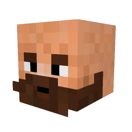 Tamponino Minecraft avatar head, 3D render