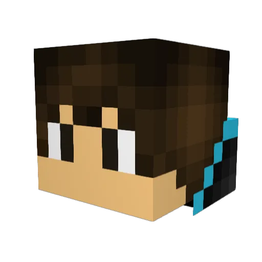 Tamsho Minecraft avatar head, 3D render