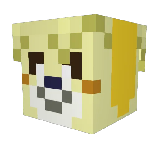 TamuShin Minecraft avatar head, 3D render