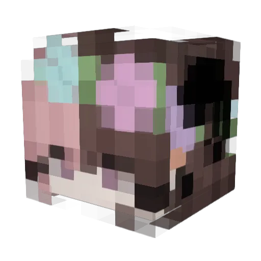 TamyhB Minecraft avatar head, 3D render