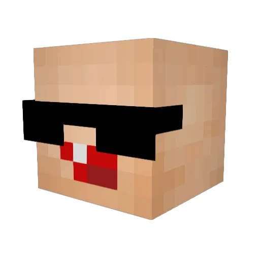 Tan42 Minecraft avatar head, 3D render