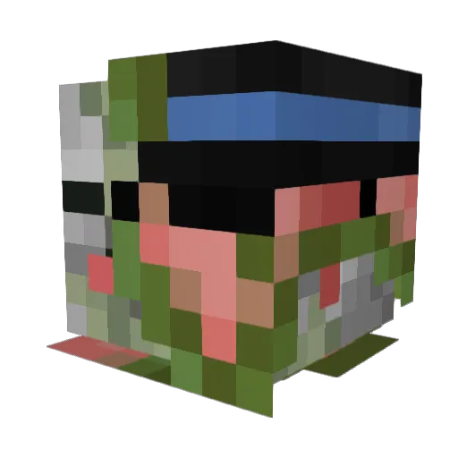 TanAlex1236 Minecraft avatar head, 3D render