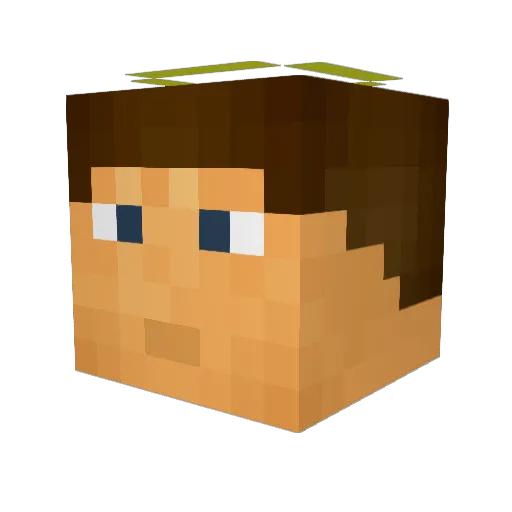 TanManAngel Minecraft avatar head, 3D render