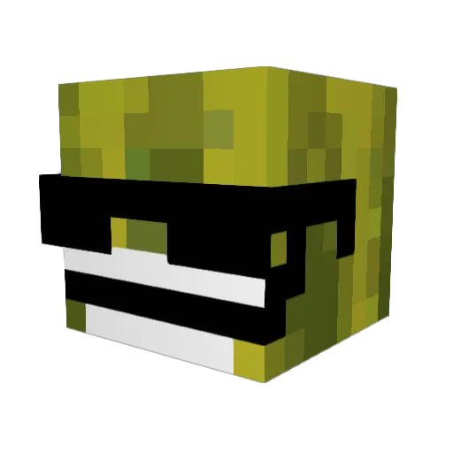 Tan_watermelon Minecraft avatar head, 3D render
