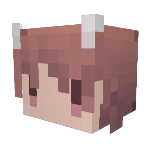 TanaEri76 Minecraft avatar head, 3D render