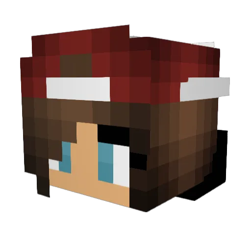 Tana_games Minecraft avatar head, 3D render