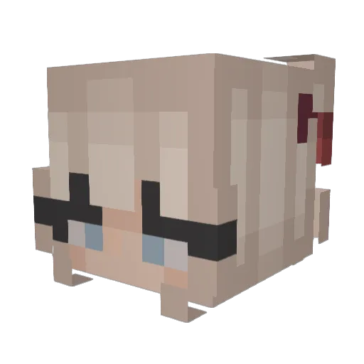 TanabataL Minecraft avatar head, 3D render