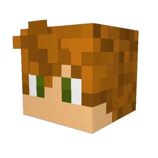 Tanaedris Minecraft avatar head, 3D render
