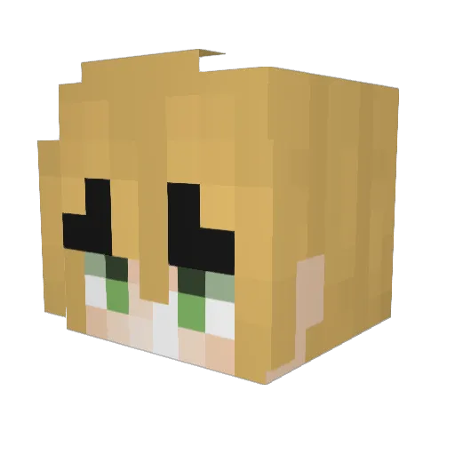 TanakaRyu Minecraft avatar head, 3D render