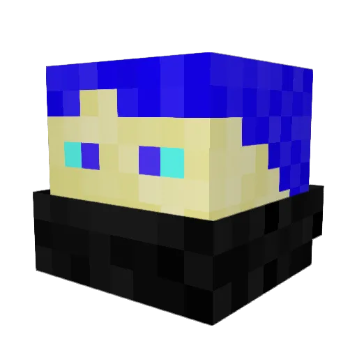 TanakaTakuro Minecraft avatar head, 3D render