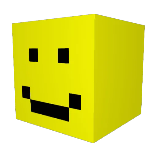 Tanashimeyo Minecraft avatar head, 3D render