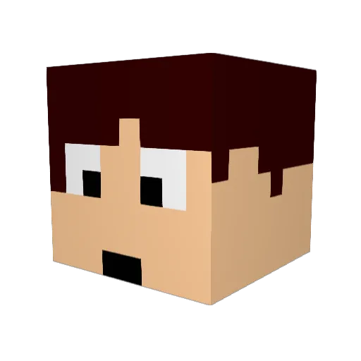 Tanathos4 Minecraft avatar head, 3D render