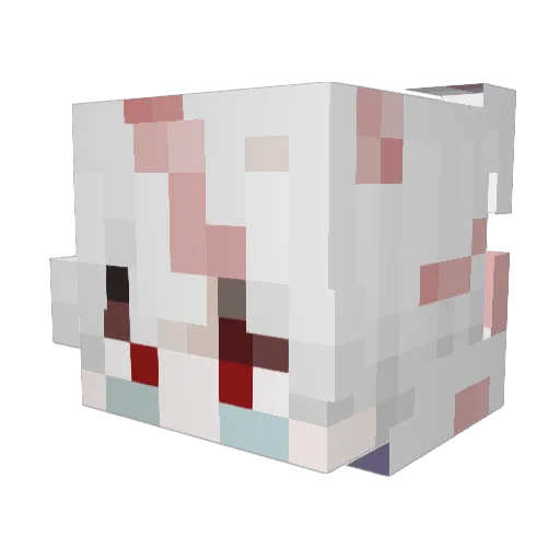 Tanbe Minecraft avatar head, 3D render