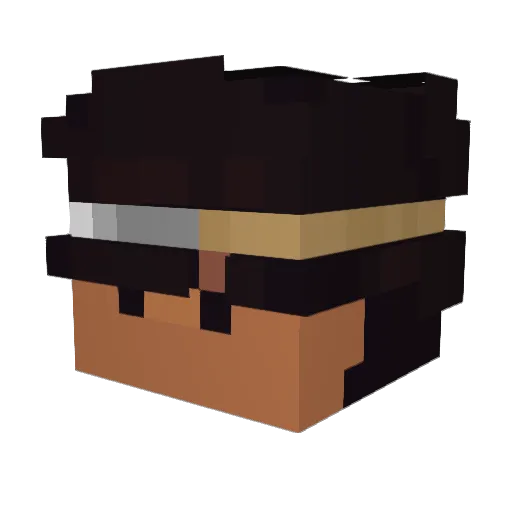 Tanbert Minecraft avatar head, 3D render