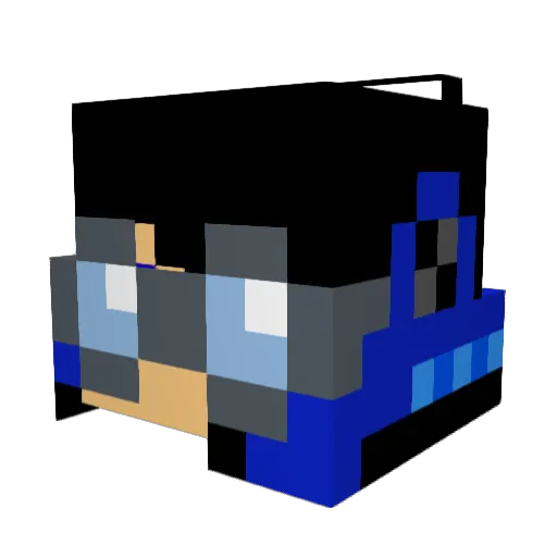 TandH Minecraft avatar head, 3D render