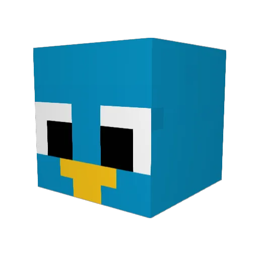 TandT006 Minecraft avatar head, 3D render