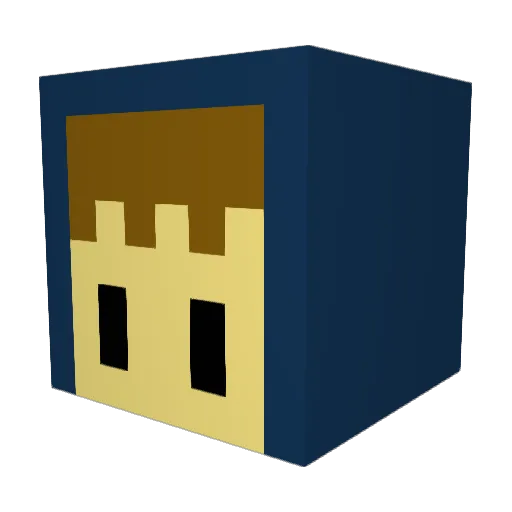 TandemBow Minecraft avatar head, 3D render