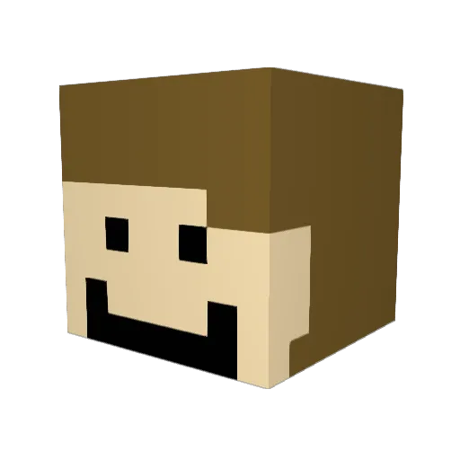Tandire Minecraft avatar head, 3D render