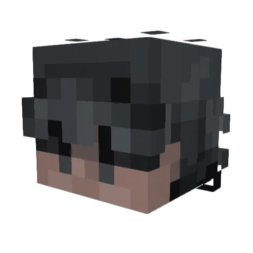 Tandisan Minecraft avatar head, 3D render