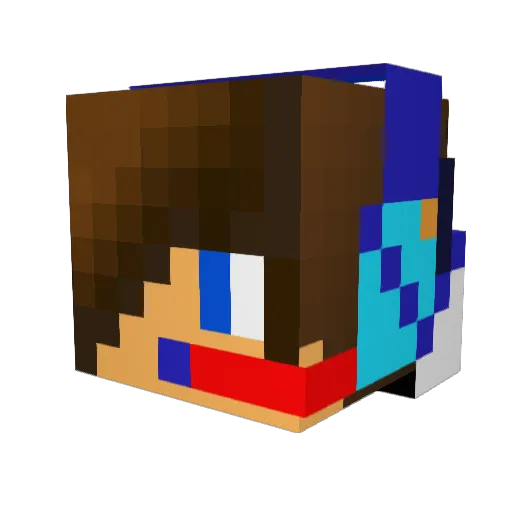 Tandur Minecraft avatar head, 3D render