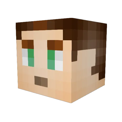 TaneOne Minecraft avatar head, 3D render