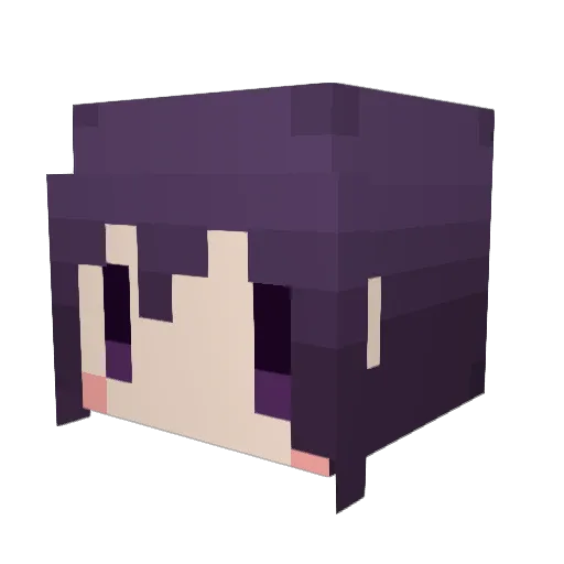 TanedaRisa Minecraft avatar head, 3D render