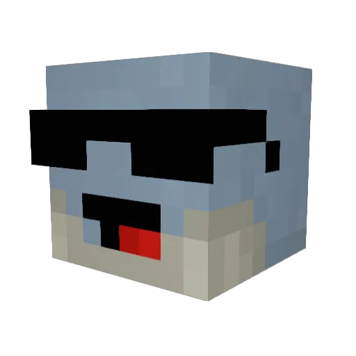 Tanfish Minecraft avatar head, 3D render