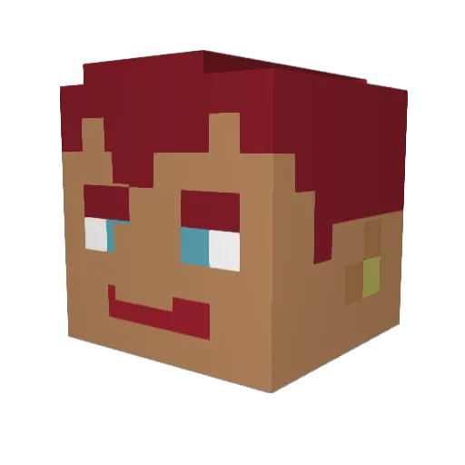 Tanfoglio45 Minecraft avatar head, 3D render
