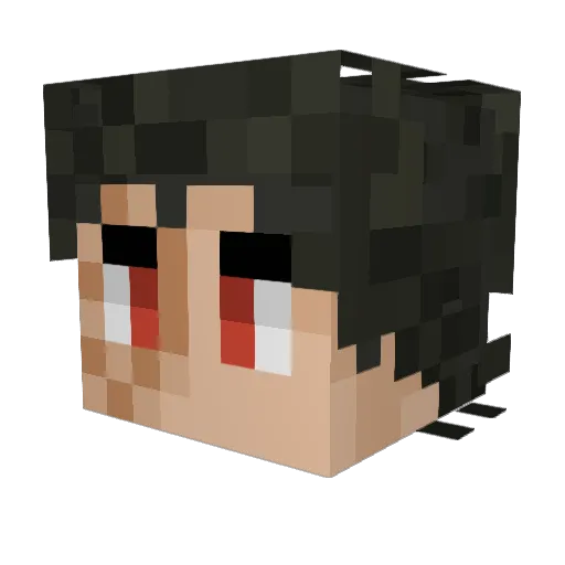 Tang61 Minecraft avatar head, 3D render