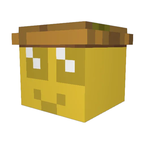 TangHere Minecraft avatar head, 3D render