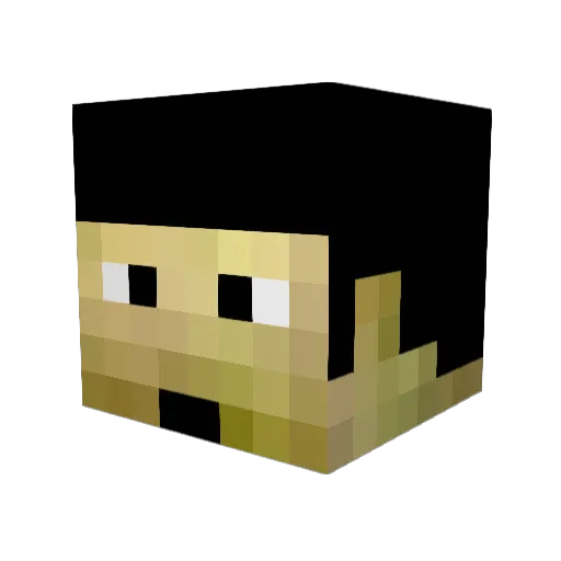 TangPlague Minecraft avatar head, 3D render