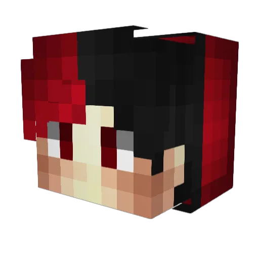 TangXiu Minecraft avatar head, 3D render