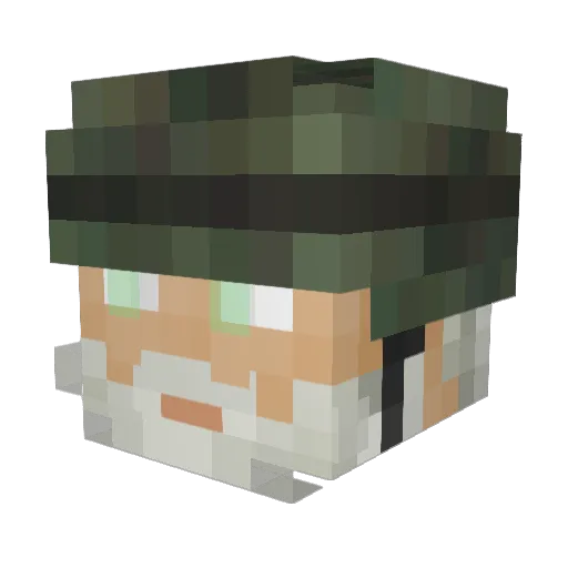 Tangaro Minecraft avatar head, 3D render