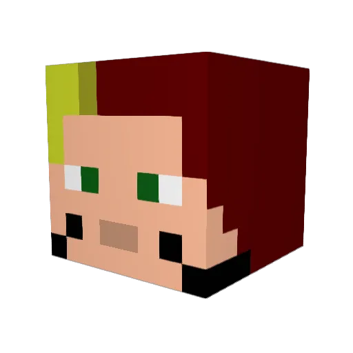 Tangasuario Minecraft avatar head, 3D render