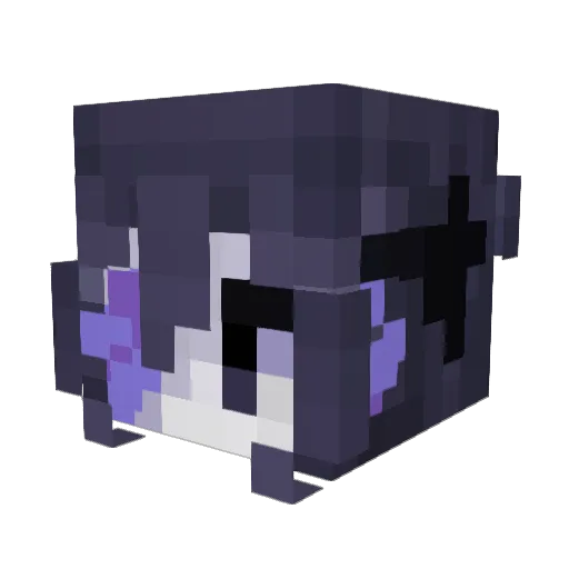 Tangemu Minecraft avatar head, 3D render