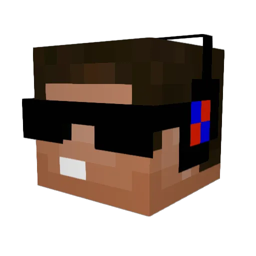 Tangente0 Minecraft avatar head, 3D render