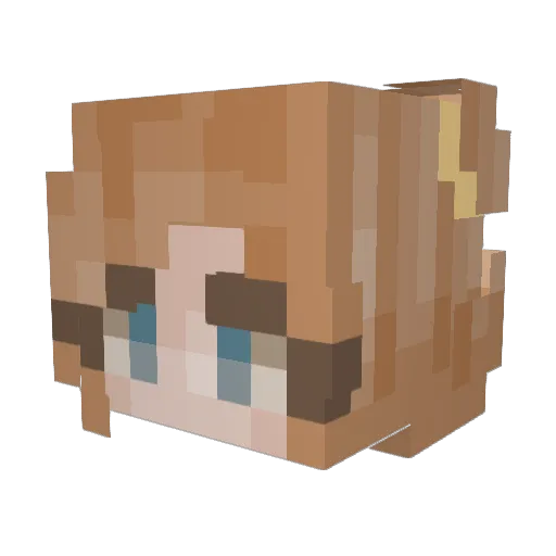TangerineTwist Minecraft avatar head, 3D render