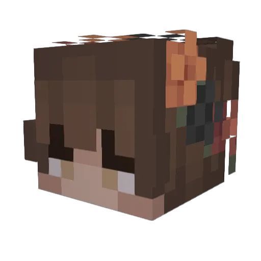 TangerineXV Minecraft avatar head, 3D render