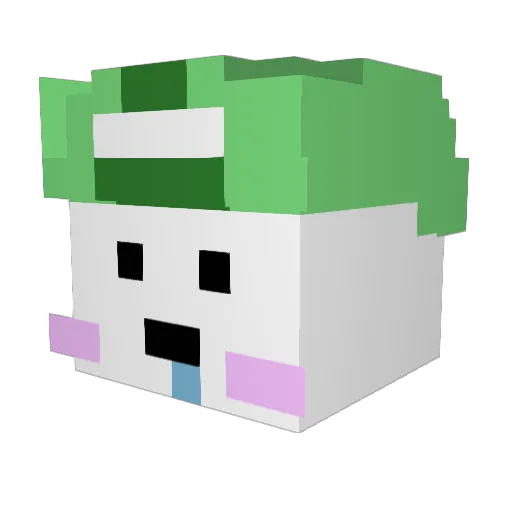 Tangleminsung Minecraft avatar head, 3D render