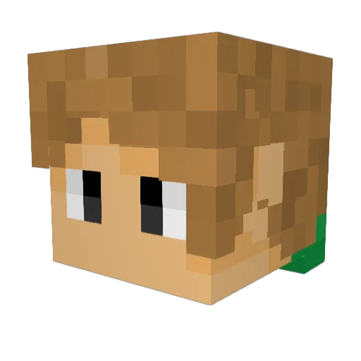 Tangmuzhul Minecraft avatar head, 3D render