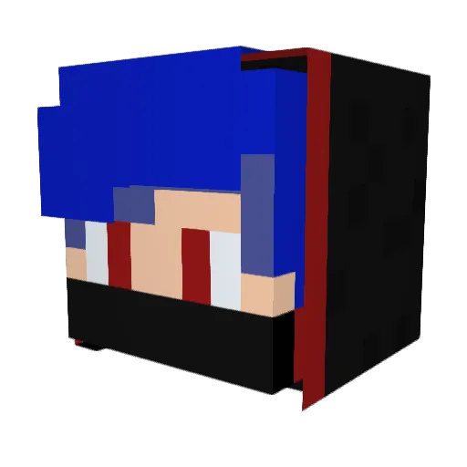 TangoBBA Minecraft avatar head, 3D render