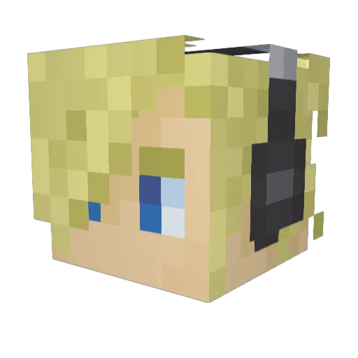 TangoTime_ Minecraft avatar head, 3D render