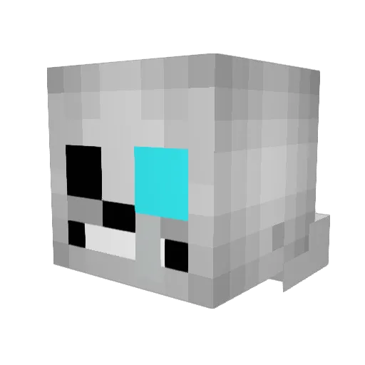 Tangtastic Minecraft avatar head, 3D render