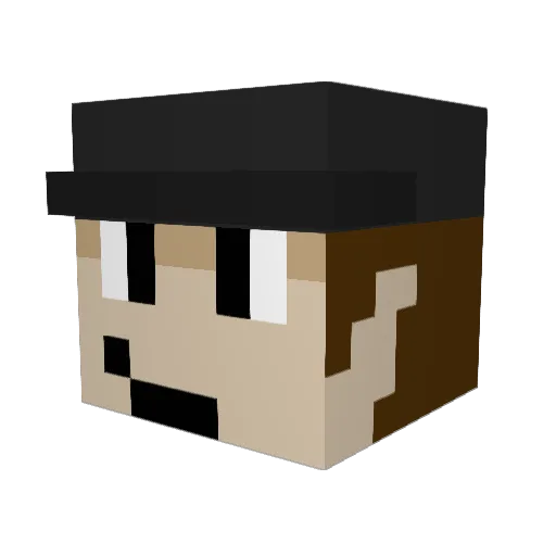 Tanguy27 Minecraft avatar head, 3D render