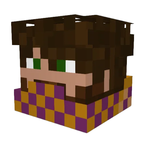 Tanguy_san Minecraft avatar head, 3D render