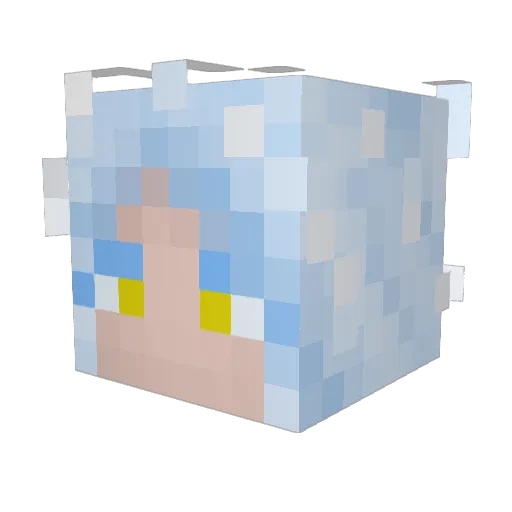 TaniGy Minecraft avatar head, 3D render