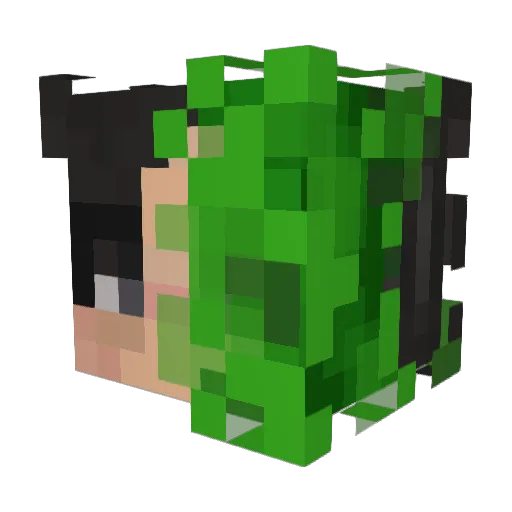 TaniaHawke Minecraft avatar head, 3D render
