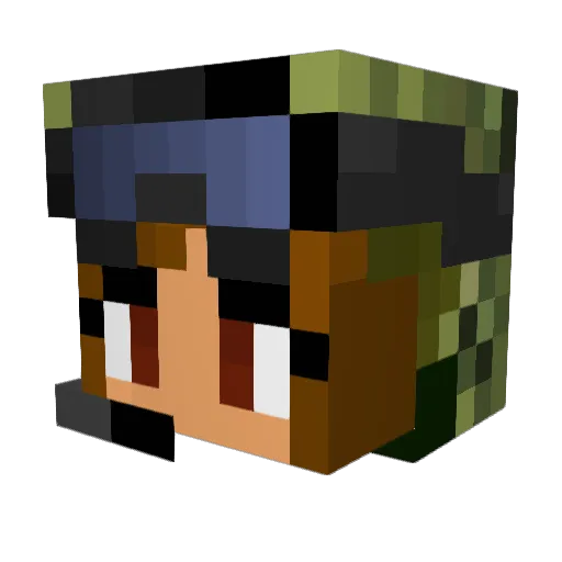 Tanicha23 Minecraft avatar head, 3D render