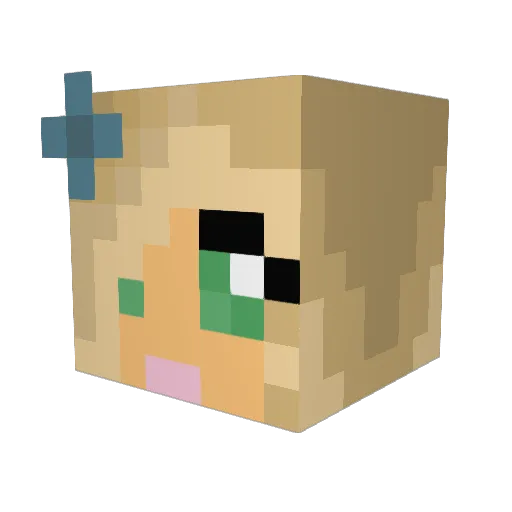 Tanja2003 Minecraft avatar head, 3D render