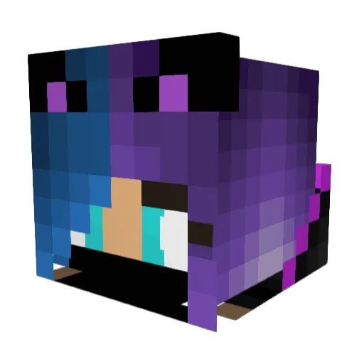 Tanja_19 Minecraft avatar head, 3D render